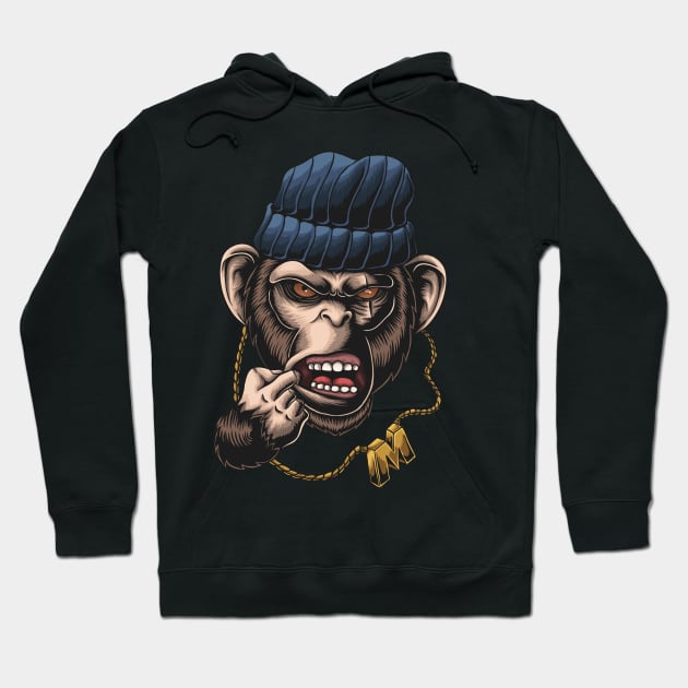 monkey gangster Hoodie by TrendsCollection